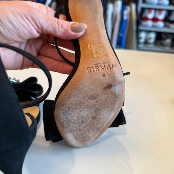 Alexandre Birman Suede Bow Accents Sandals Size 38